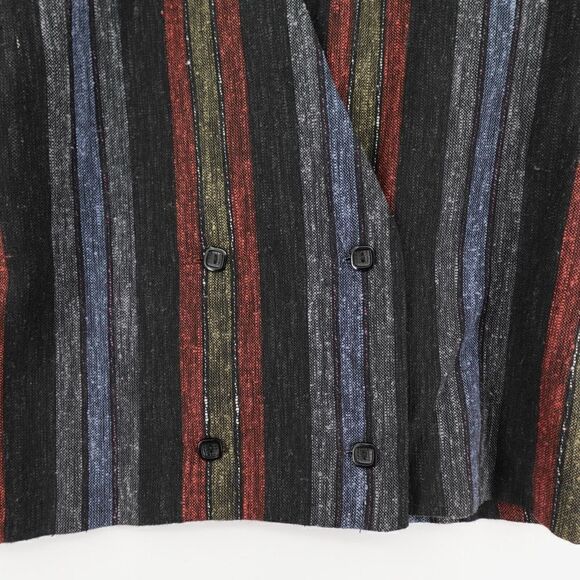 Chibaro Blazer Jacket Womens 7 Blue-Red Striped Double Breasted 80's VTG Retro - Picture 6 of 14